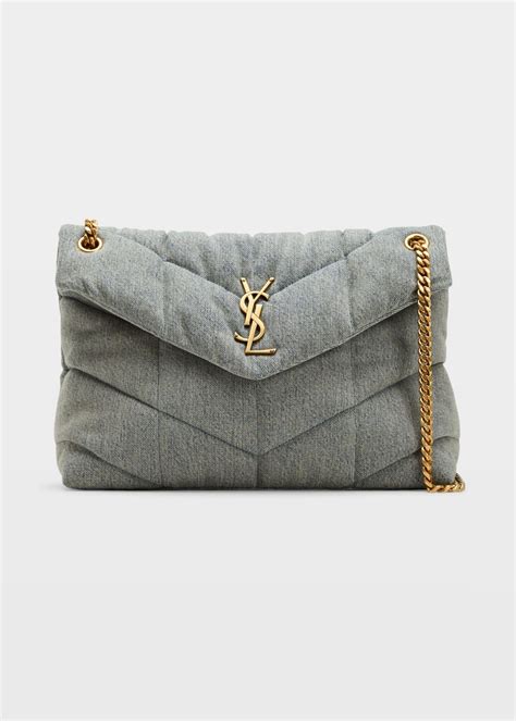 ysl grey puffer bag|ysl puffer bag small.